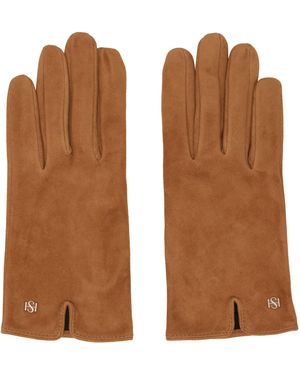 Handsome Stockholm Gants Brun Clair En Suède - Marron