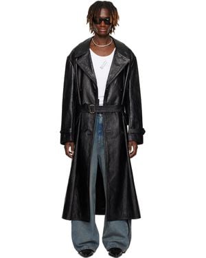 Lu'u Dan Jiman Leather Coat - Black
