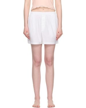 Skims Cotton Poplin Boxer Pyjama Shorts - Multicolour