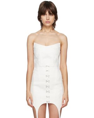 Dion Lee White Convex Bustier - Black