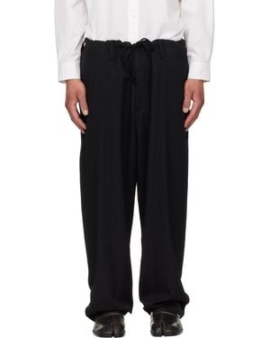 Yohji Yamamoto New Standard String Trousers - Black