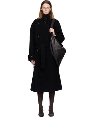 Lemaire Manteau Cache-Cœur Noir