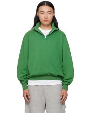 Les Tien Heavyweight Banded Yacht Sweatshirt - Green