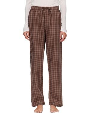 Tekla Fine Twill Pajama Pants - Brown