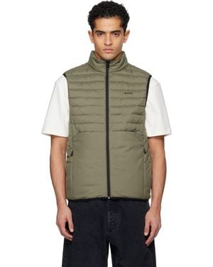 BOSS Khaki Water-Repellent Reflective Accents Vest - Green