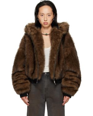 Lu'u Dan Yeti Outlaw Faux-Fur Jacket - Brown