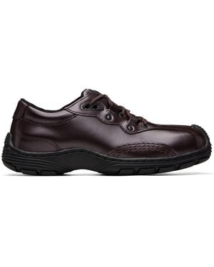 Dr. Martens Burgundy Aurix Satin Finish Leather 5I Trainers - Brown