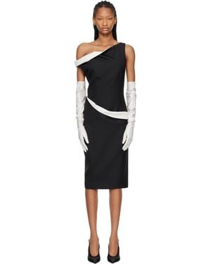 Rohe Sculptural Off-Shoulder Midi Dress - Black