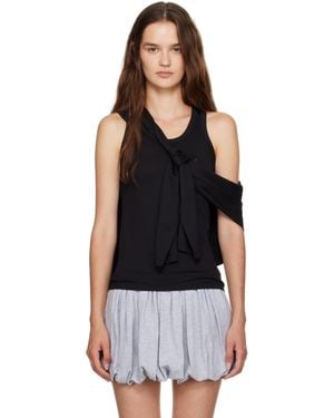 Coperni Knotted Jersey Tank Top - Black