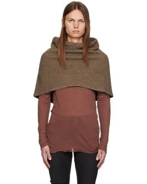 【関税込み】Rick Owens ブラウン Porterville Cowl ショール RICK OWENS AW24 