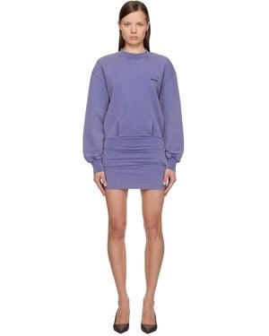 The Attico Light American Fleece Minidress - Purple