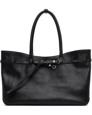Marge Sherwood Leather 'Grandma' Used Large Tote - Black