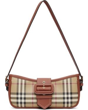 Burberry Tan Vintage Check Canvas Sling Bag - Brown