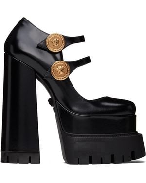 Versace Black Medusa Aevitas Platform Heels