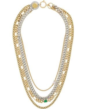 In Gold We Trust Multi Chain Necklace - Metallic
