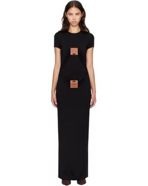 Jean Paul Gaultier 'The Label Long' Maxi Dress - Black