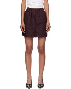 Frankie Shop Lui Organic Cotton Boxer Shorts - Red