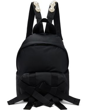 Simone Rocha Beaded Utility Bow Backpack - Black