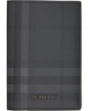 Burberry City Check Passport Holder - Grey