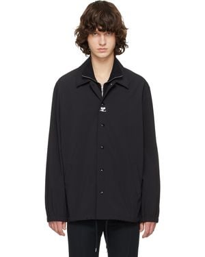 Courreges Printed Coach Jacket - Black
