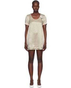 Marc Jacobs Crushed Satin Minidress - Black