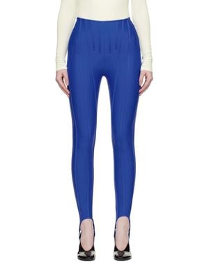 Mugler Ssense Exclusive Corseted Leggings - Blue