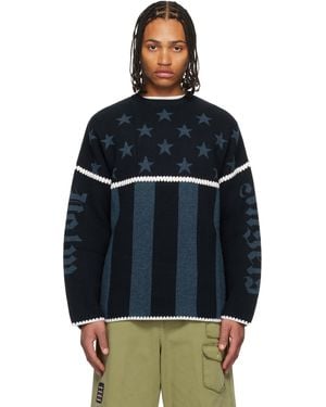 Palm Angels Stars & Stripes Sweater - Blue