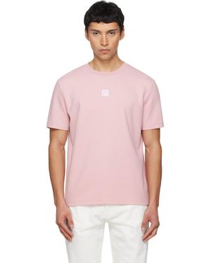 Balmain Embroidered Logo T-Shirt - Pink