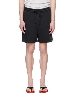 Skims Fleece Lounge Relaxed Shorts - Black