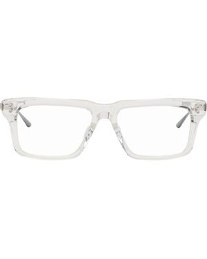 Dita Eyewear Transparent & Gunmetal Lataro Glasses - Multicolour