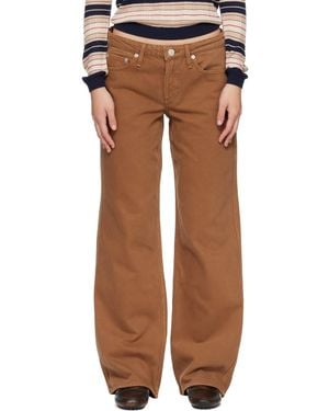 Rag & Bone Cam Straight Jeans - Brown