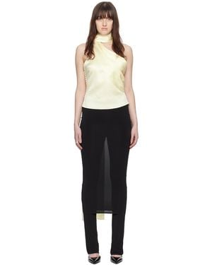 Magda Butrym Off-white Scarf Tank Top - Black