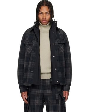Sacai Plaid Shirt - Black