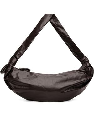 Lemaire Burgundy Large Soft Croissant Bag - Black