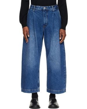 Studio Nicholson Puch Wide Leg Jeans - Blue