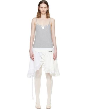 Ans Dostoevner Apron One-Piece Minidress - White