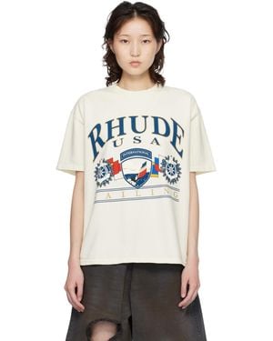 Rhude Off- Usa Sailing Icon T-Shirt - Black