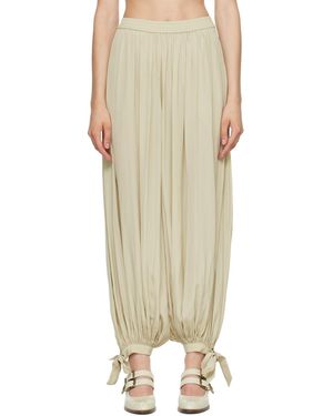 Chloé Fluid Pleated Trousers - Natural