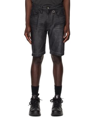 WOOYOUNGMI Faded Denim Shorts - Black
