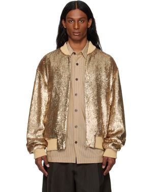 Dries Van Noten Sequinned Bomber Jacket - Multicolour