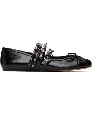 Abra Spike Ballerina Flats - Black
