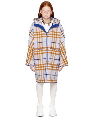 Burberry キッズ｜ブルー チェック コート - ブラック