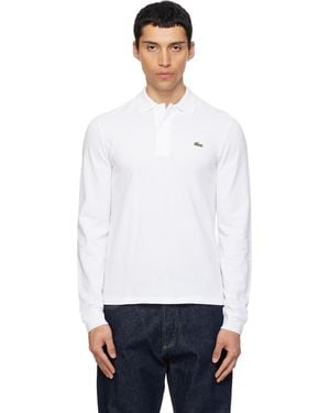Lacoste Classic Fit Long Sleeve L.12.12 Polo - White