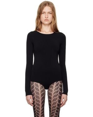 Swedish Stockings Recycled Nylon Jersey Snap Bodysuit - Black