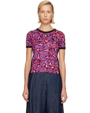 Dries Van Noten Fitted Contrast T-Shirt - Purple