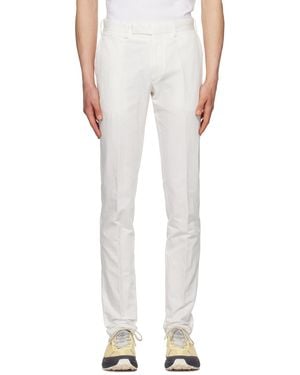 ZEGNA White Zip Trousers