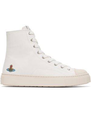 Vivienne Westwood High Top Plimsoll Trainers - White