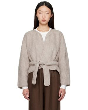 Baserange Taupe Capas Jacket - Natural