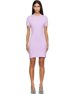 Versace Jacquard Stretch Cotton-Jersey Minidress - Purple