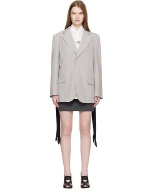 MM6 by Maison Margiela Wool-Blend Blazer - Black
